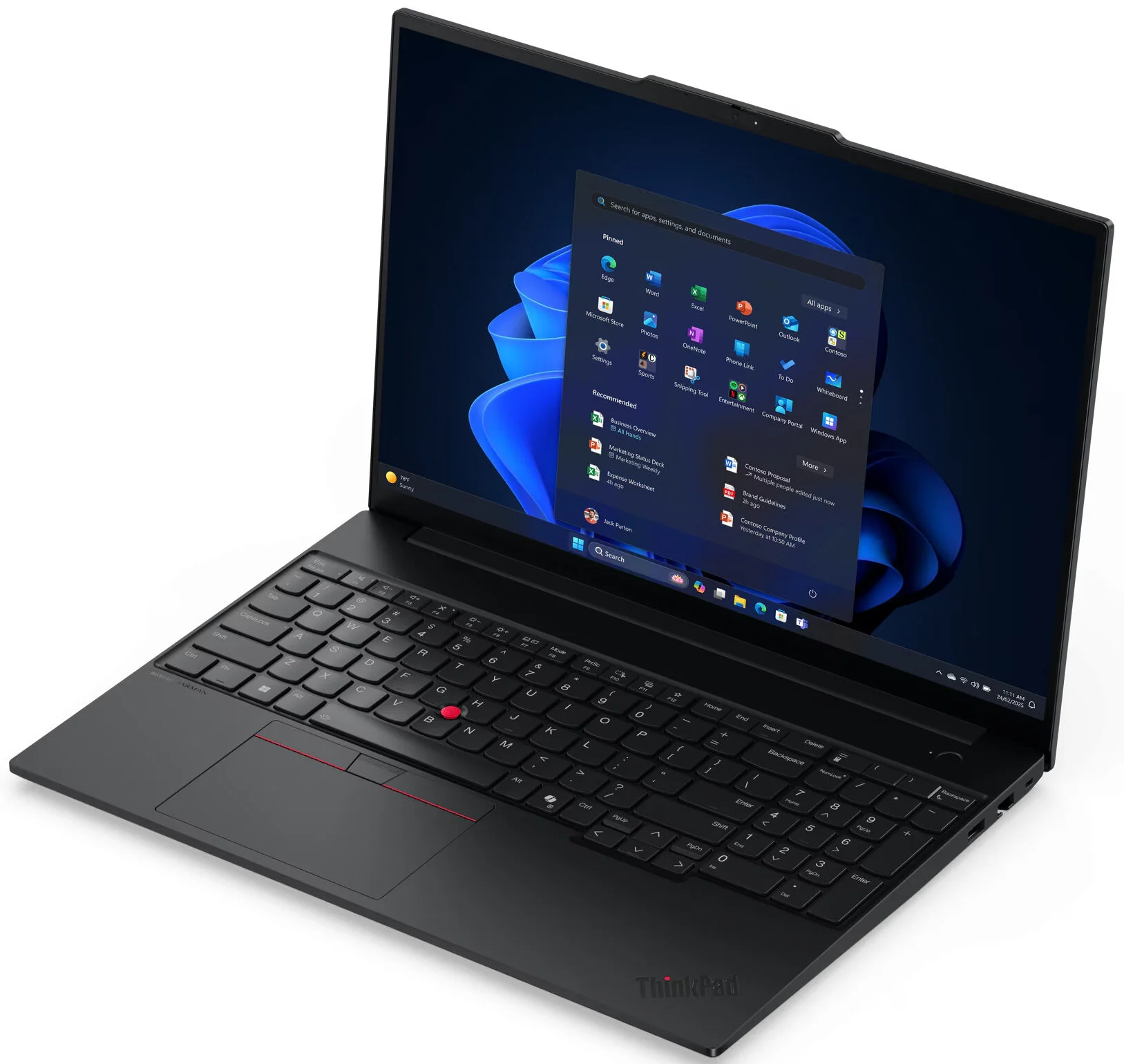 Ноутбук Lenovo ThinkPad E14 G7 Core 7 240H 16Gb SSD512Gb Intel Graphics 14" IPS WUXGA (1920x1200) без ОС black WiFi BT Cam (21T9006FIG)