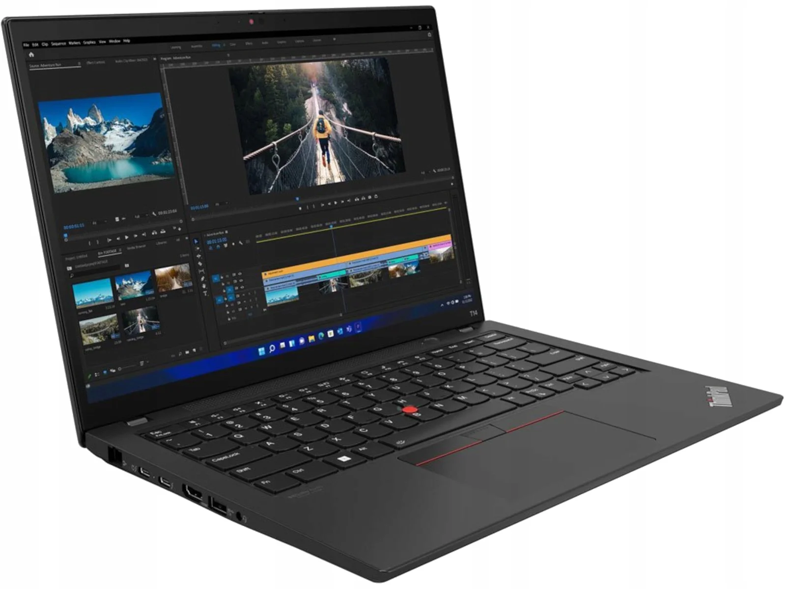 Ноутбук Lenovo ThinkPad T14 G4 Core i5 1335U 16Gb SSD1Tb Intel Iris Xe graphics 14" IPS WUXGA (1920x1200) Windows 11 Pro 64 black WiFi BT Cam (21HESGC