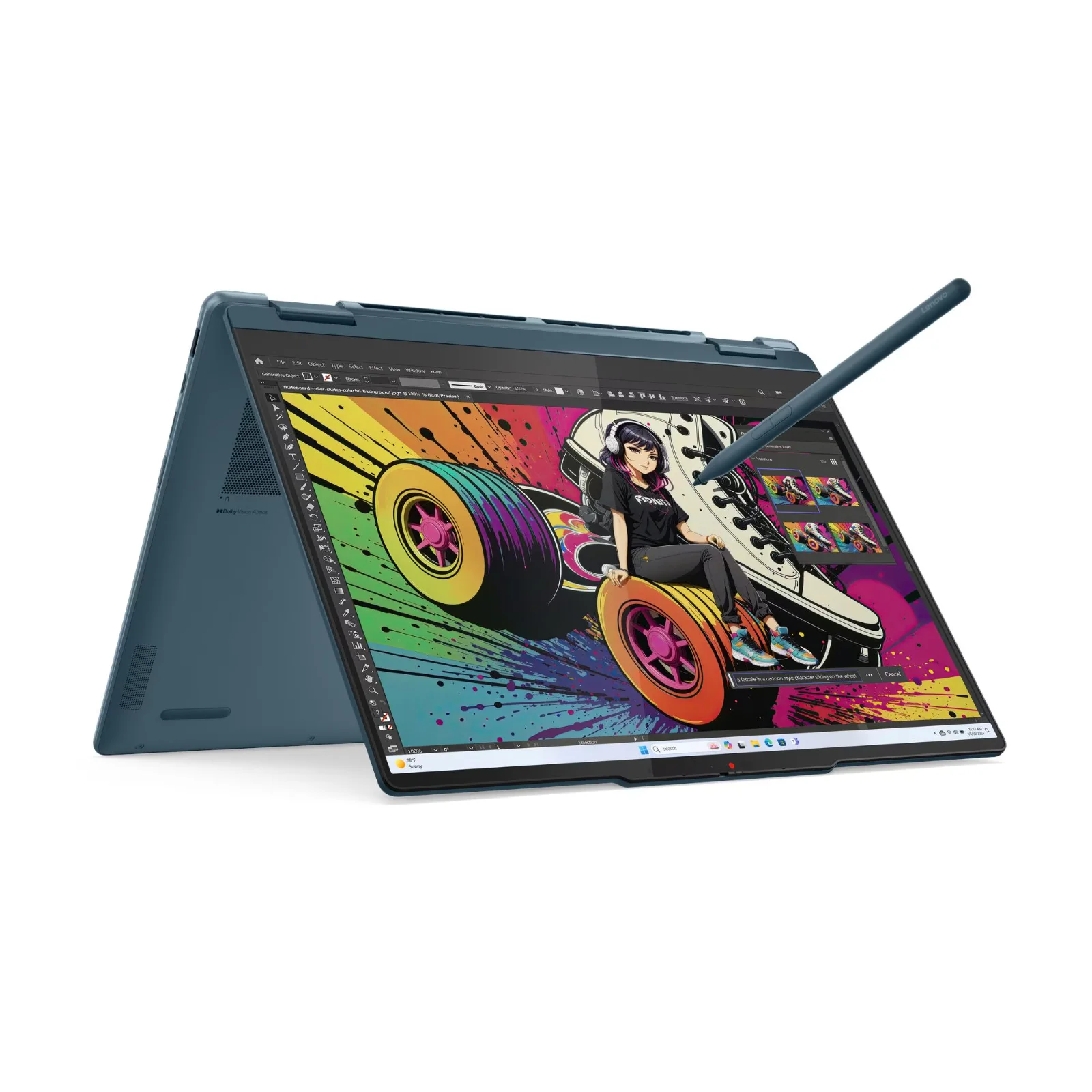 Ноутбук Lenovo Yoga 7 14AKP10 Ryzen AI 5 340 24Gb SSD1Tb AMD Radeon 840M 14" OLED Touch WUXGA (1920x1200) Windows 11 Home beige WiFi BT Cam (83JR005YR