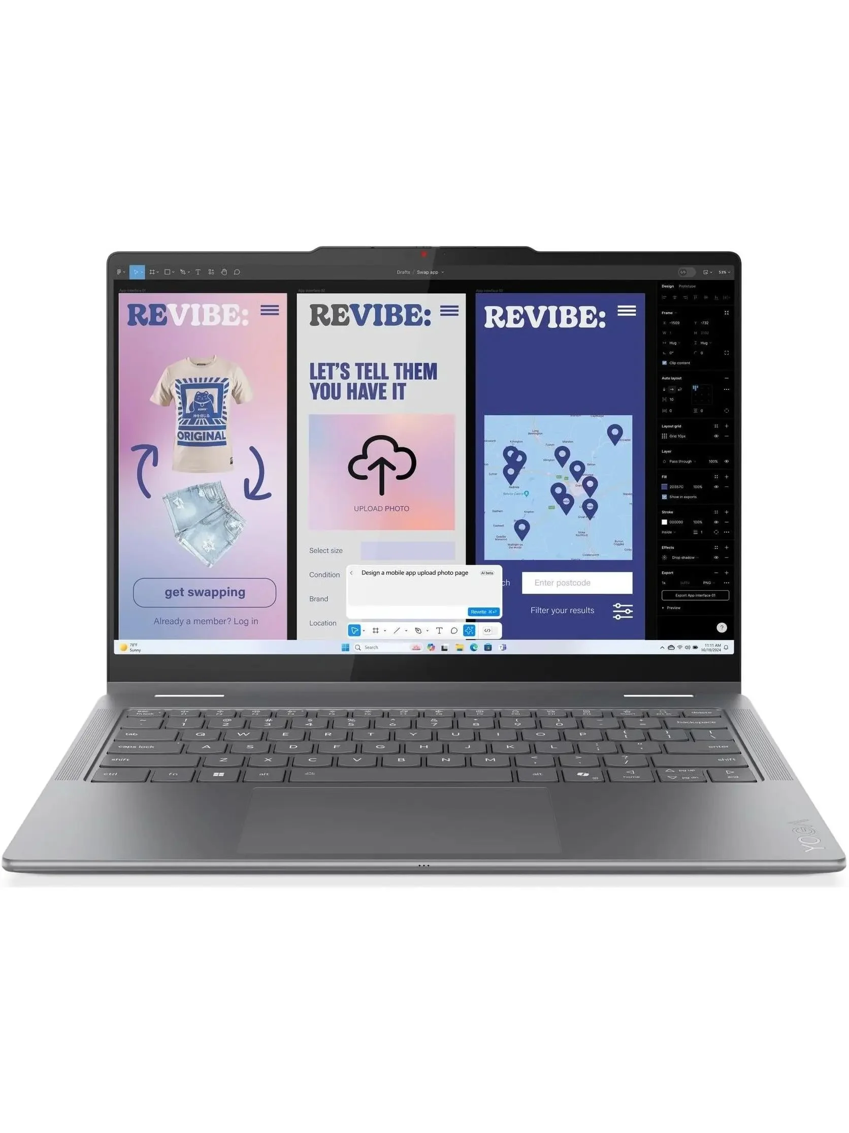 Ноутбук Lenovo Yoga 7 14ILL10 Core Ultra 5 226V 16Gb SSD512Gb Intel Arc 130V 14" OLED Touch WUXGA (1920x1200) без ОС grey WiFi BT Cam (83JQ003GRK)