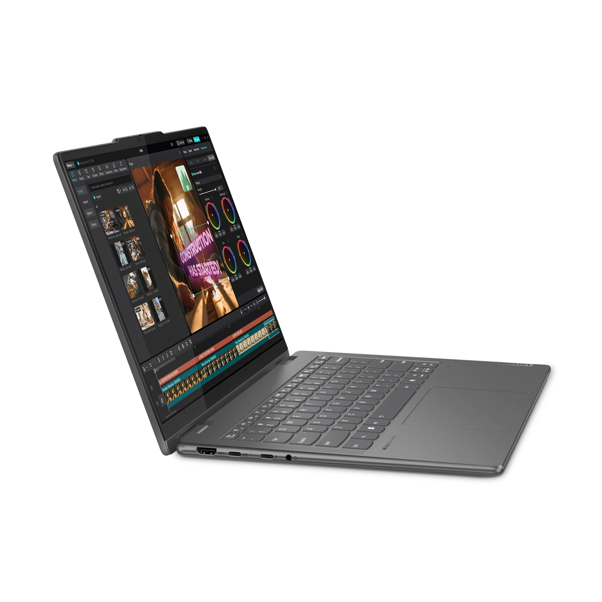 Ноутбук Lenovo Yoga Slim 7 14IMH9 Core Ultra 5 125H 16Gb SSD512Gb Intel Arc 14" OLED WUXGA (1920x1200) без ОС grey WiFi BT Cam (83CV00EARK)