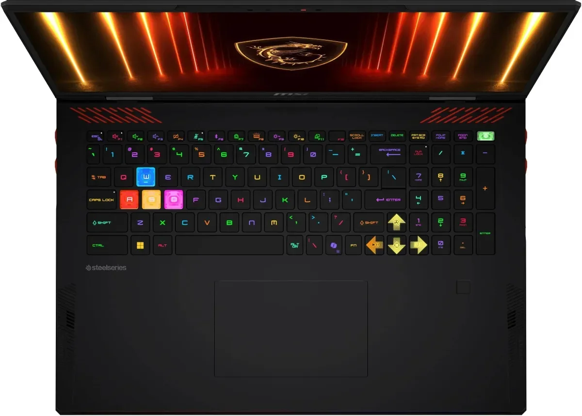 Ноутбук MSI Raider 18 HX AI A2XWIG-204RU Core Ultra 9 285HX 64Gb SSD4Tb NVIDIA GeForce RTX5080 16Gb 18" IPS UHD+ (3840x2400) Windows 11 Home black WiF