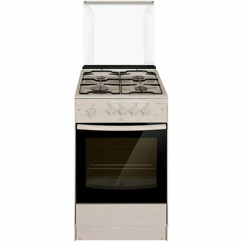 Плита Газовая Darina 1B1 GM 441 008 W белый/черный (стеклянная крышка) реш.чугун