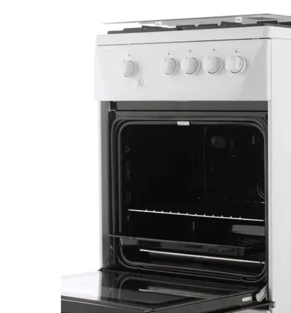 Плита Газовая Darina 1D1 GM 241 008 W белый/черный (стеклянная крышка) реш.чугун