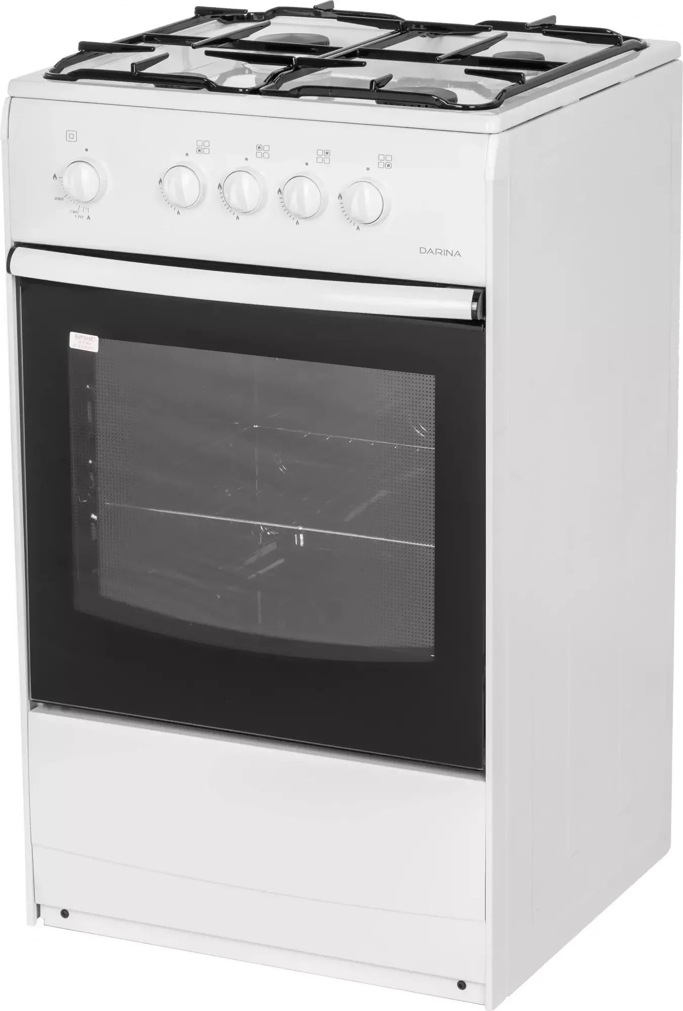 Плита Газовая Darina S GM 441 001 W белый/черный (без крышки) реш.сталь