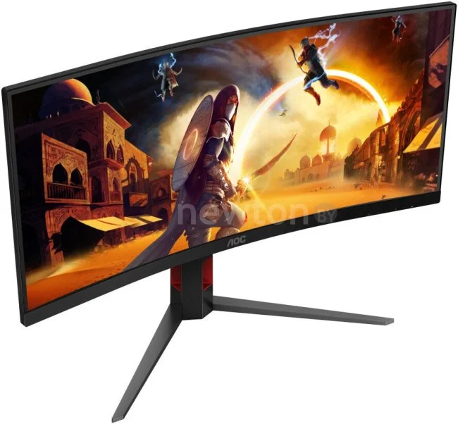 Монитор AOC 34" CU34G4 1500R, 21:9, VA, UWQHD, 1ms, 300cd, 180Hz, HDMI, DP, HAS