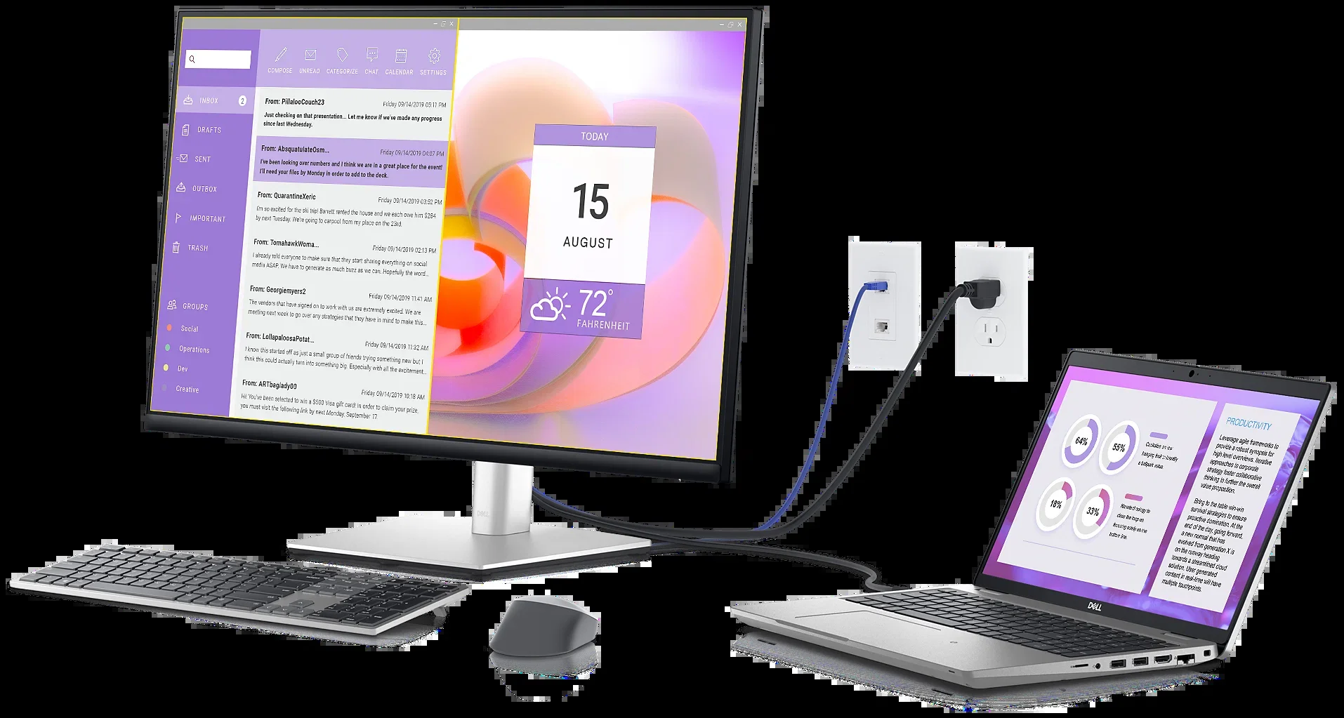 Монитор Dell 31,5" P3223QE, 16:9, IPS, UHD, 5ms, 350cd, 60Hz, HDMI, DP, USB, USB-C, LAN, HAS