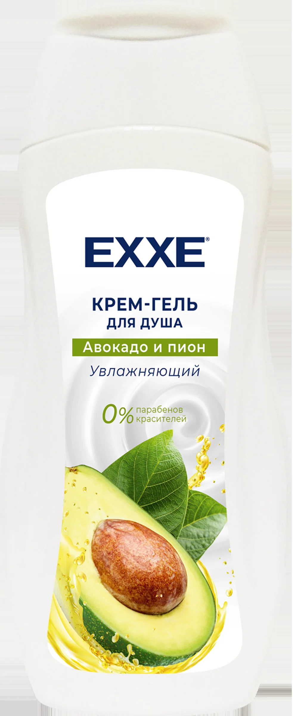 VETTA Крем-гель для душа увлажняющий EXXE Авокадо и пион, п/б, 400 мл