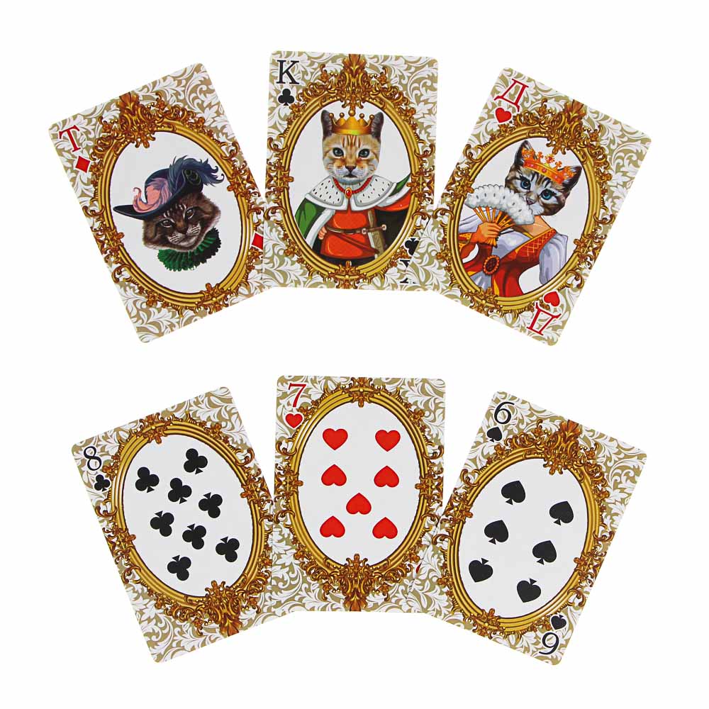 VETTA LADECOR Карты игральные пластиковые, 6,3х8,8см, 36 шт, 3 дизайна (538-080, 538-079, 538-081) — фото 3