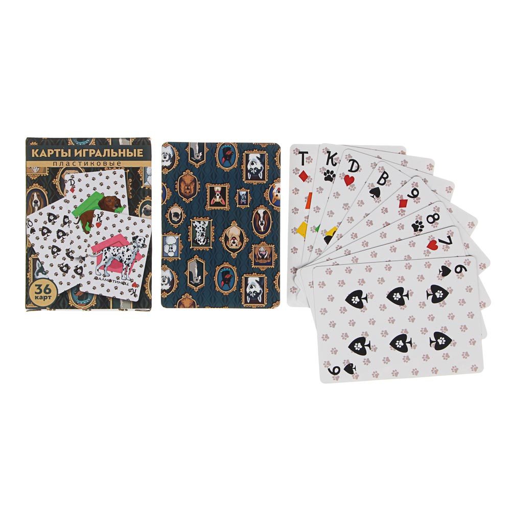 VETTA LADECOR Карты игральные пластиковые, 6,3х8,8см, 36 шт, 3 дизайна (538-080, 538-079, 538-081) — фото 4