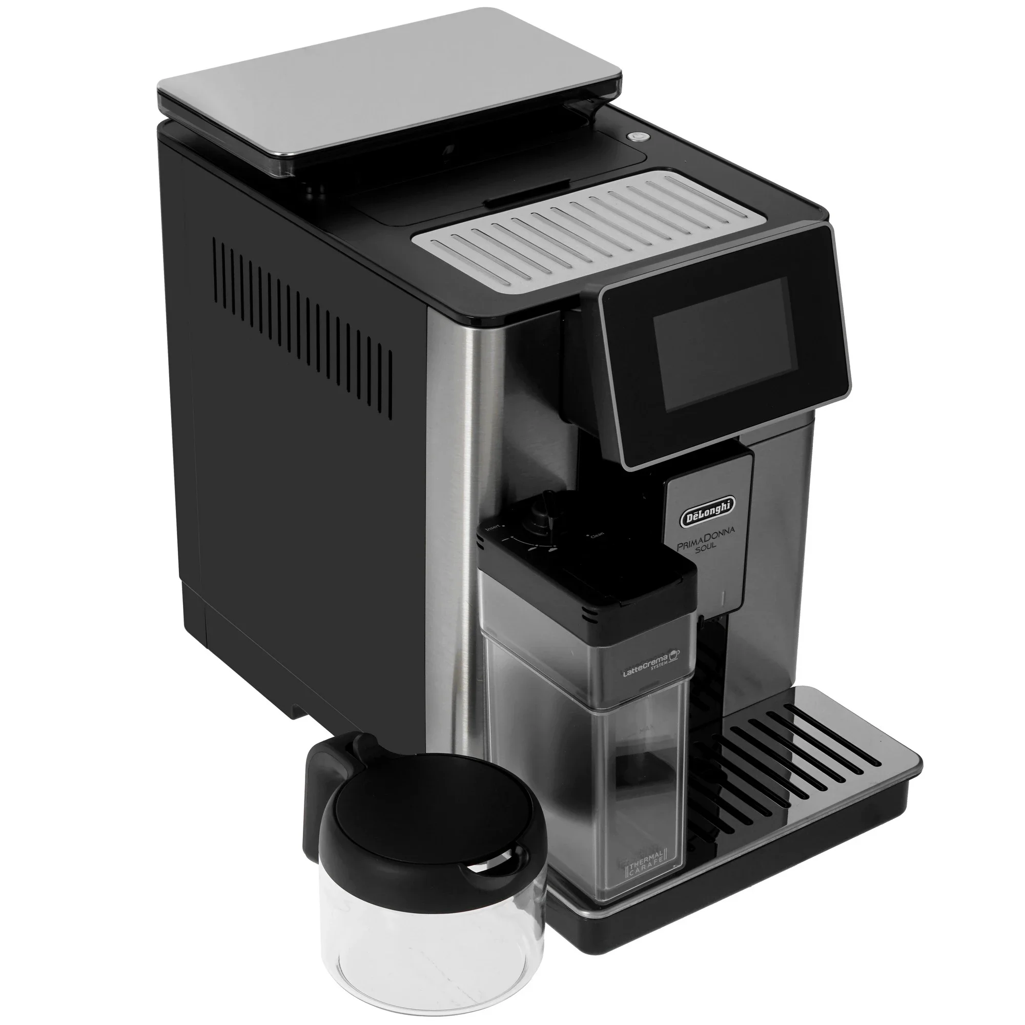 Кофемашина DeLonghi ECAM 610.75.MB металлик/черный, исп. кофе - зерновой/молотый, 2.2 л, 1450 Вт, 19 Бар