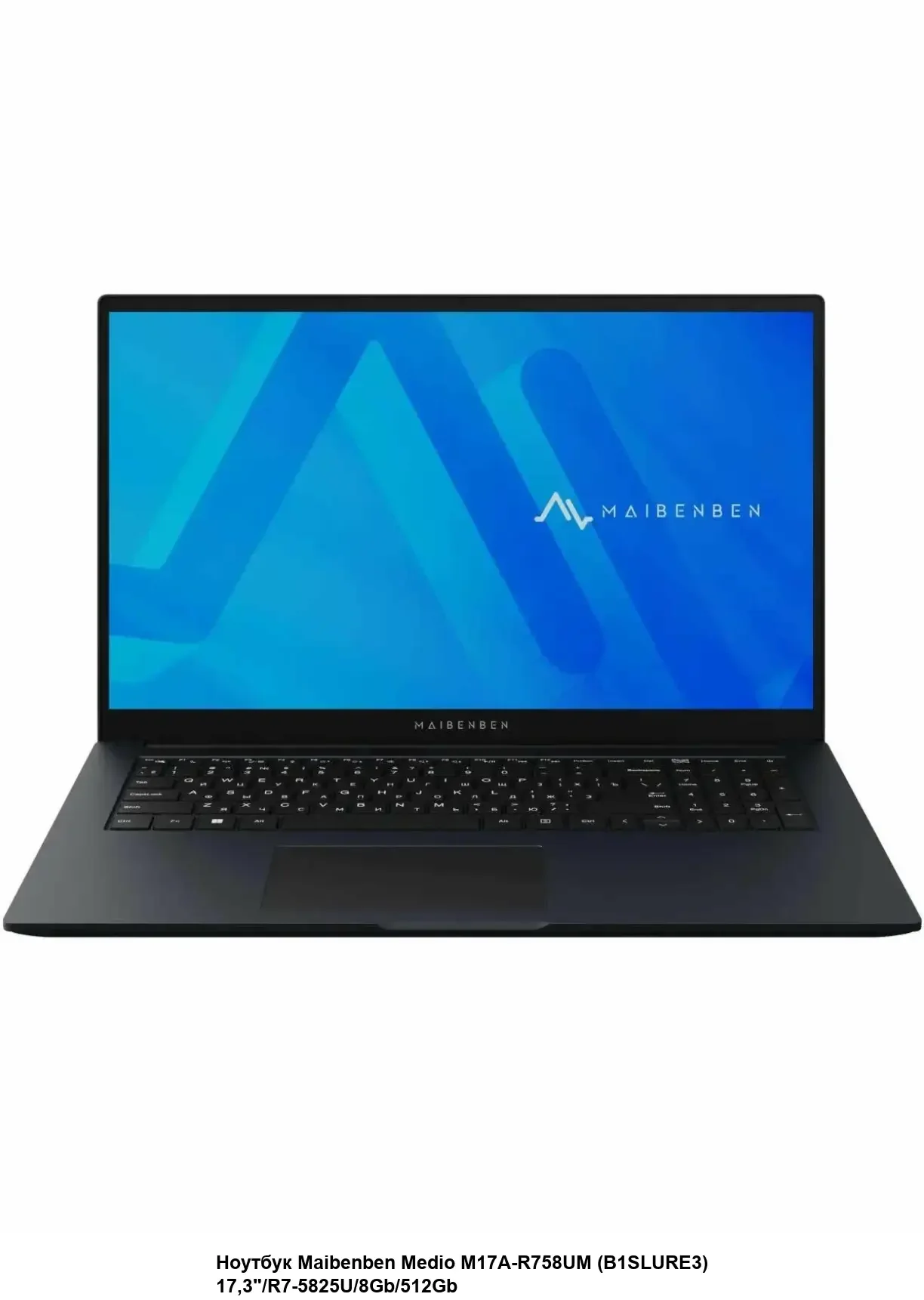 Ноутбук Maibenben M16C-R745UM 16" WUXGA IPS, AMD R7-7445HS, 16Gb, 512Gb SSD, Linux, синий