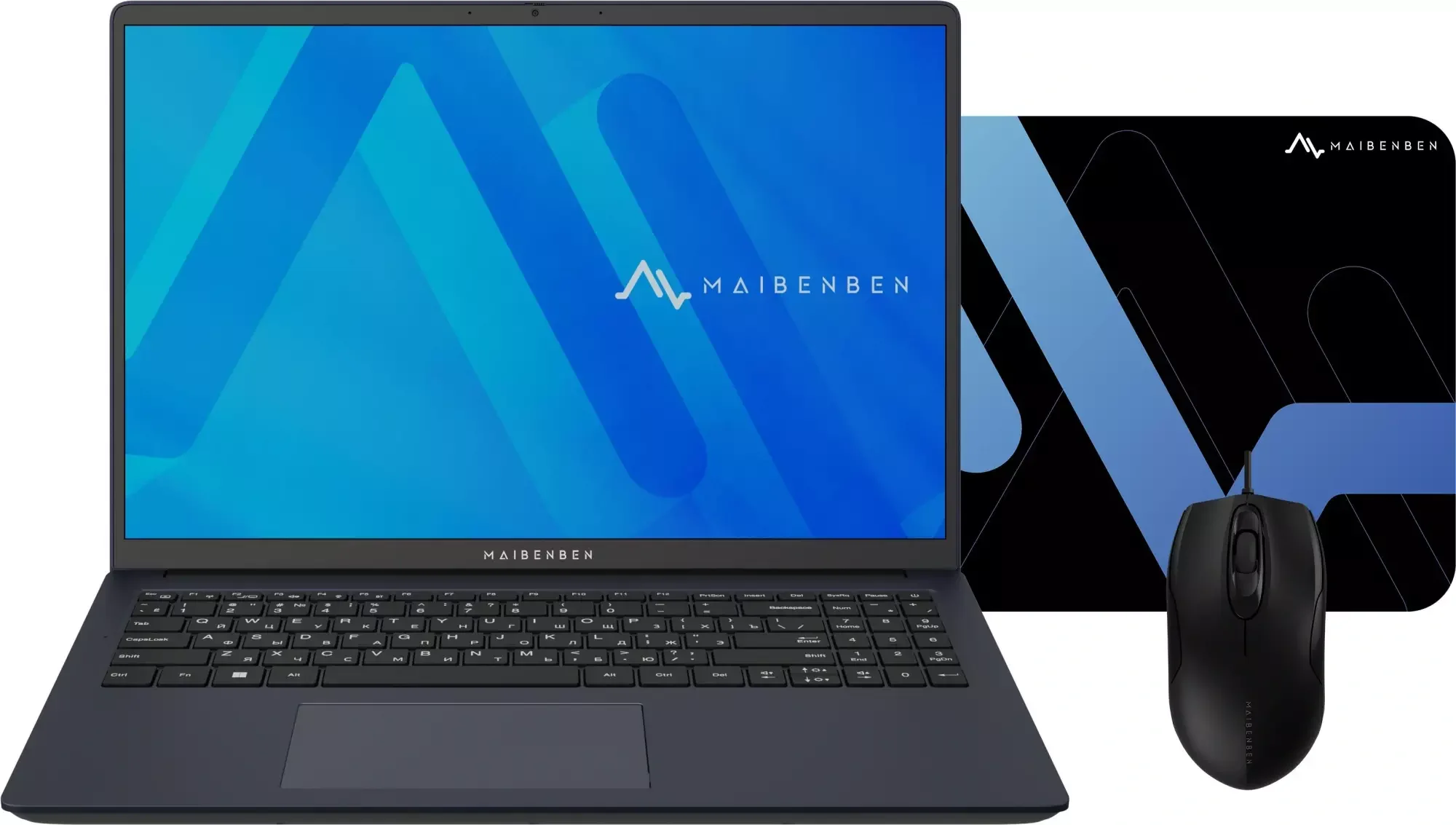 Ноутбук Maibenben M647 16" WUXGA IPS, AMD R7-4800H, 8Gb, 256Gb + 256Gb SSD, Linux, синий