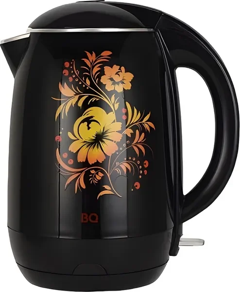 Эл,чайник BQ KT1702P Черный-Цветы (2200 Вт, 1,8 л)