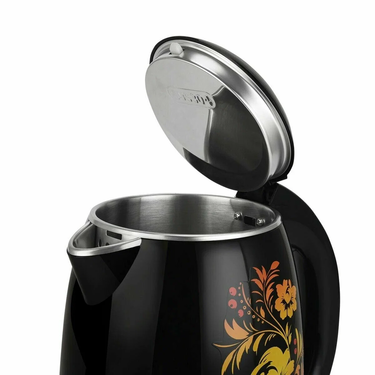 Эл,чайник BQ KT1702P Черный-Цветы (2200 Вт, 1,8 л)
