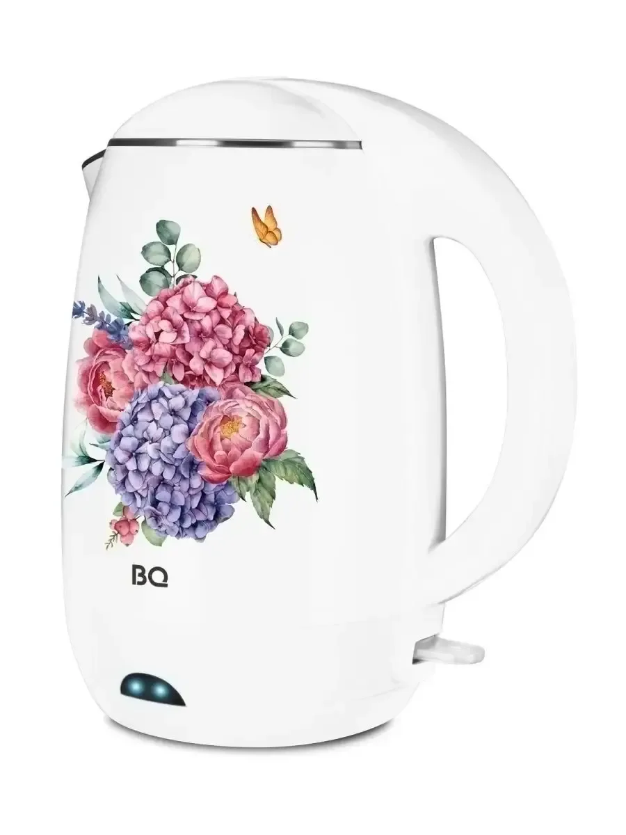 Эл,чайник BQ KT1702P Черный-Цветы (2200 Вт, 1,8 л)
