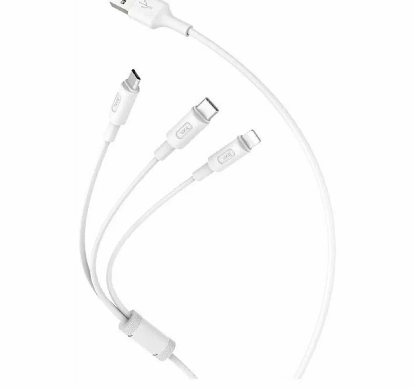 Кабели USB HOCO X25 Lightning+MicroUSB+Type-C