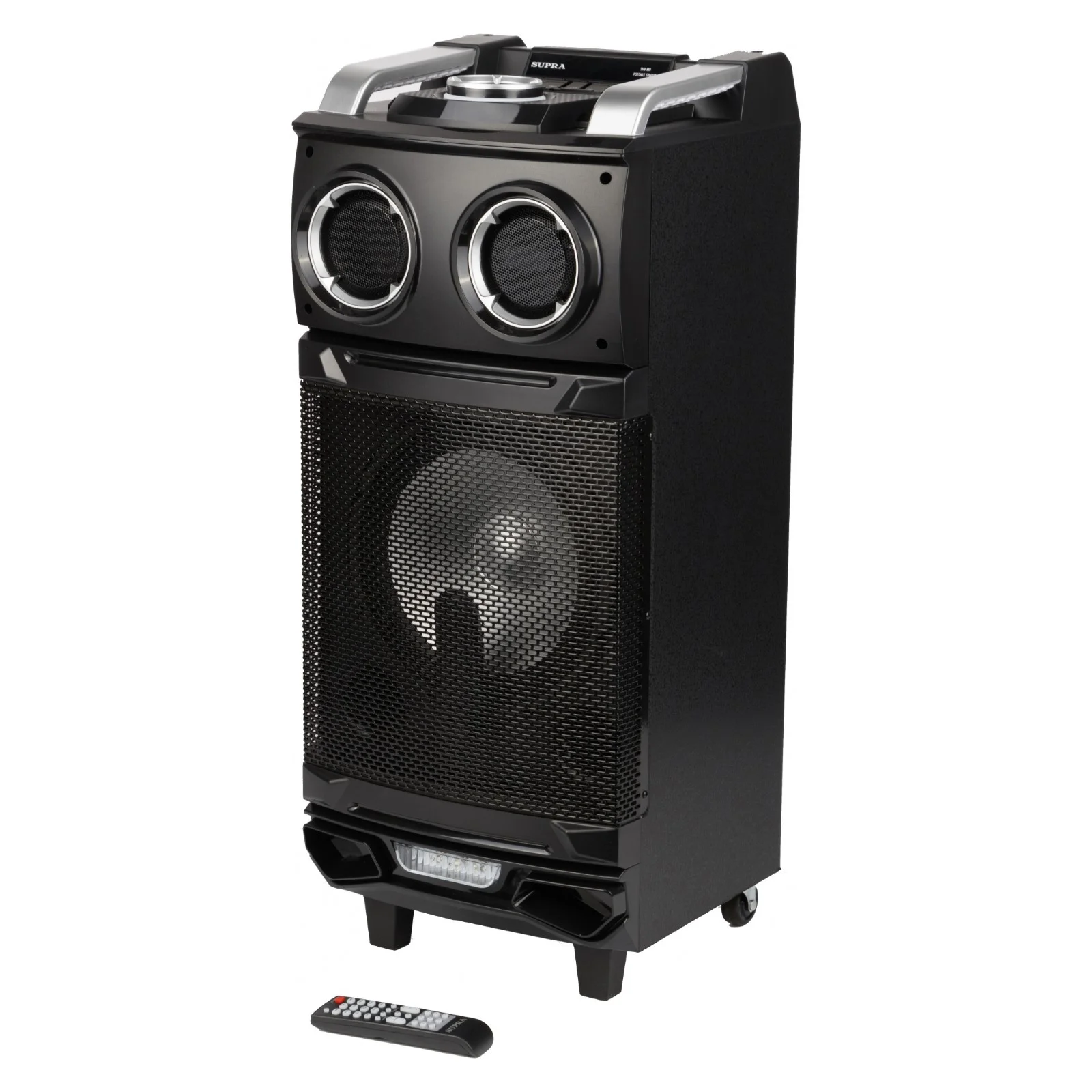 Мидисистемы SUPRA SMB-880, 140 Вт, аккум.4,5 Ач Подсветка Bluetooth, 10м USB SD 80x36x36