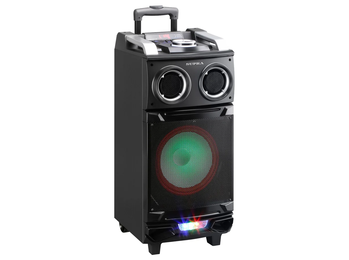 Мидисистемы SUPRA SMB-880, 140 Вт, аккум.4,5 Ач Подсветка Bluetooth, 10м USB SD 80x36x36