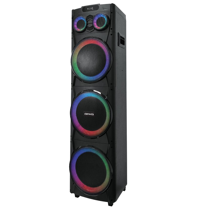 Портативная аудиосистема AIWA CAS-1031, мощн.100Вт, динамик – 10”x3, твитер 3”x2, TWS, 12В/7000мАч