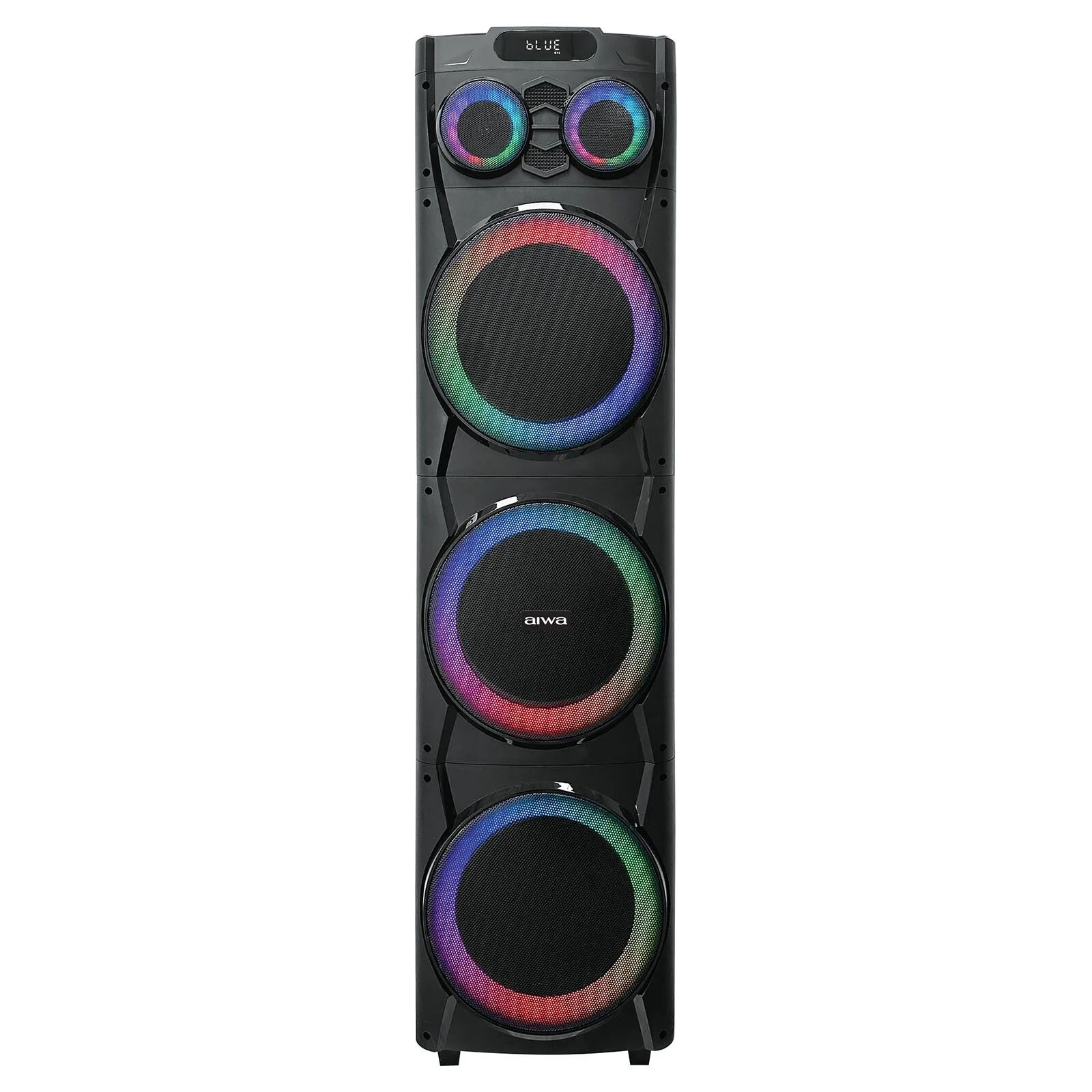 Портативная аудиосистема AIWA CAS-1031, мощн.100Вт, динамик – 10”x3, твитер 3”x2, TWS, 12В/7000мАч