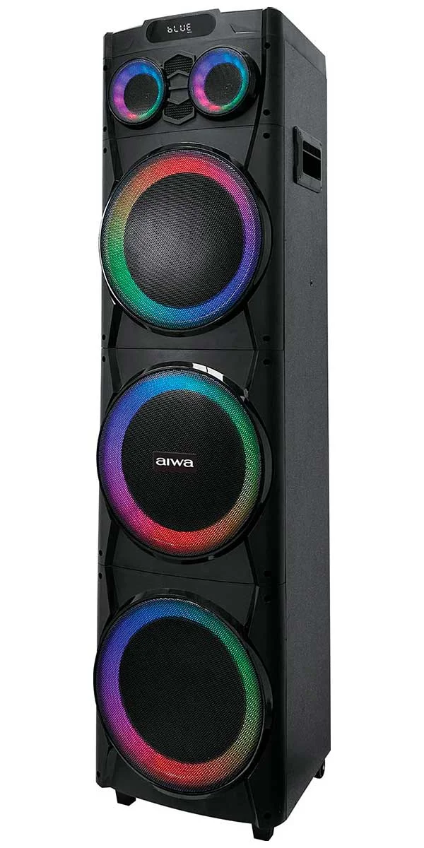 Портативная аудиосистема AIWA CAS-1031, мощн.100Вт, динамик – 10”x3, твитер 3”x2, TWS, 12В/7000мАч