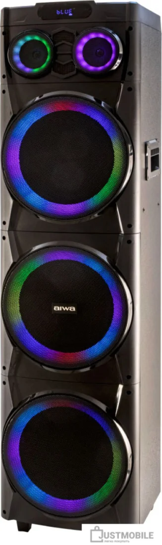 Портативная аудиосистема AIWA CAS-1031, мощн.100Вт, динамик – 10”x3, твитер 3”x2, TWS, 12В/7000мАч