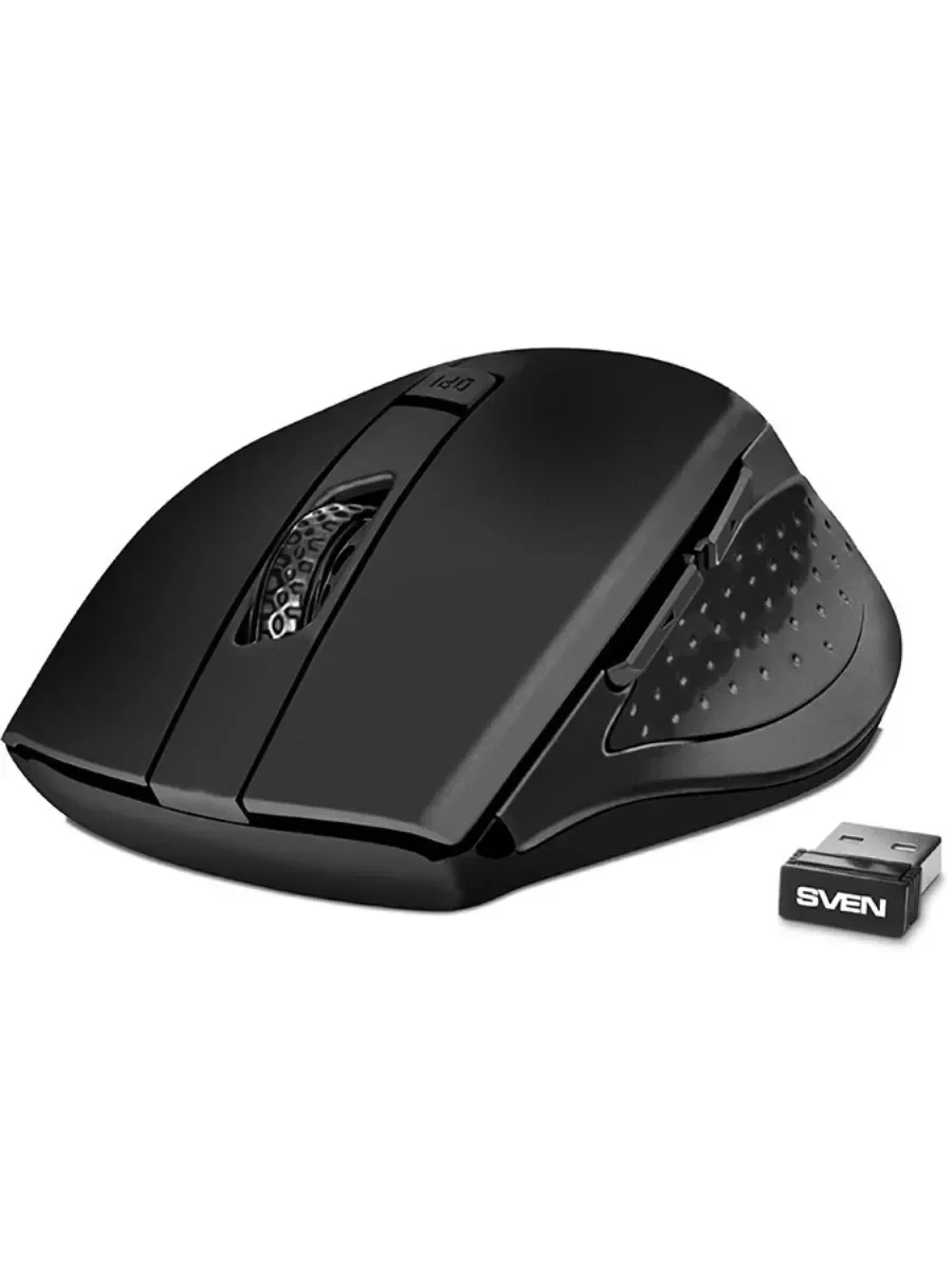 SVEN Мышь беспроводная RX-425W чёрная (5+1кл. 800-1600DPI, блист)