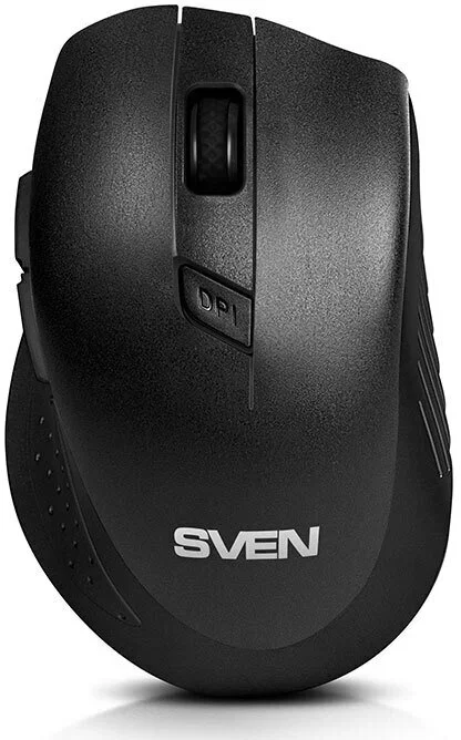 SVEN Мышь беспроводная RX-425W чёрная (5+1кл. 800-1600DPI, блист)