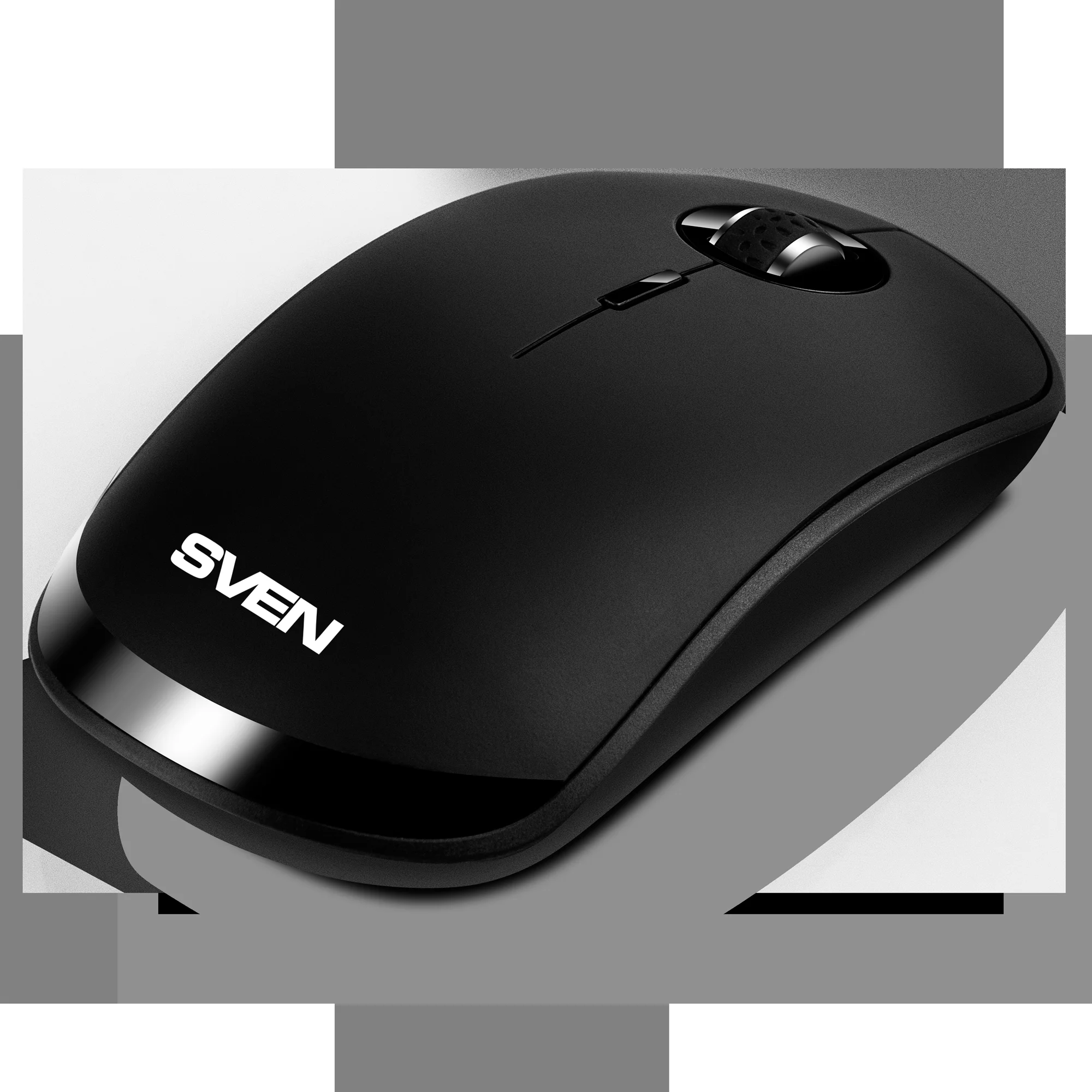 SVEN Мышь беспроводная RX-570SW чрн. (2.4GHz, BT, бесш. кл., АКБ,  3+1кл., ST, 800-1600DPI, блист.)  1