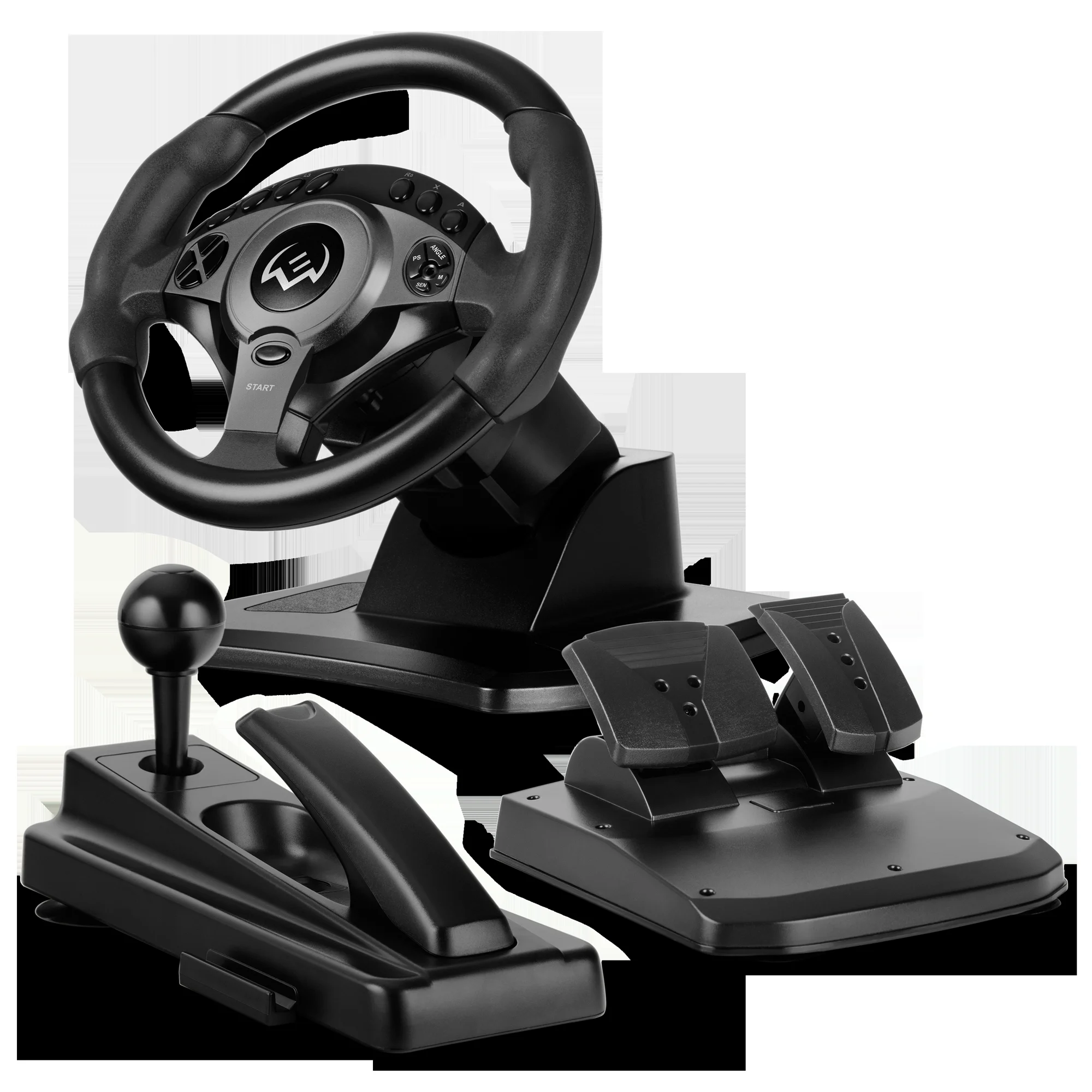 SVEN Руль GC-W750 (педали, вибро, D-pad, 16 кл, PS4/PS3//XB1/NS/PC/X-D-Input)