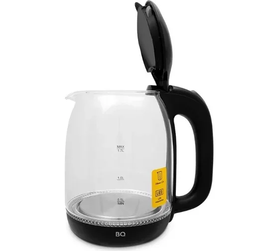 Эл,чайник BQ KT1830G Черный 2200Вт, 1,7л, стекло