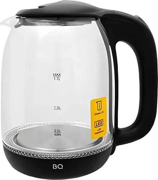 Эл,чайник BQ KT1830G Черный 2200Вт, 1,7л, стекло