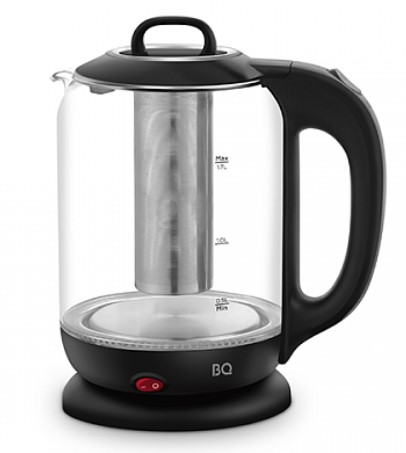 Эл,чайник BQ-KT1701G Черный (2200 Вт, 1,7 л, стекло)
