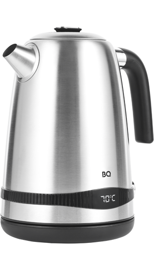 Эл,чайник BQ-KT1724SW Сталь-Черный (2200 Вт, 1,7 л, нерж)