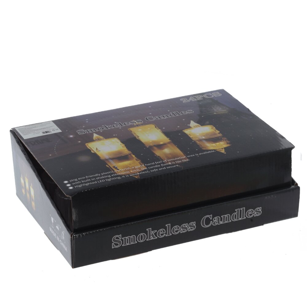 Изделие декоративное "Свеча" (подсветка, 3xLR54) (блок 24шт), D 3.5 см, L3,5 W3,5 H6,5 см
