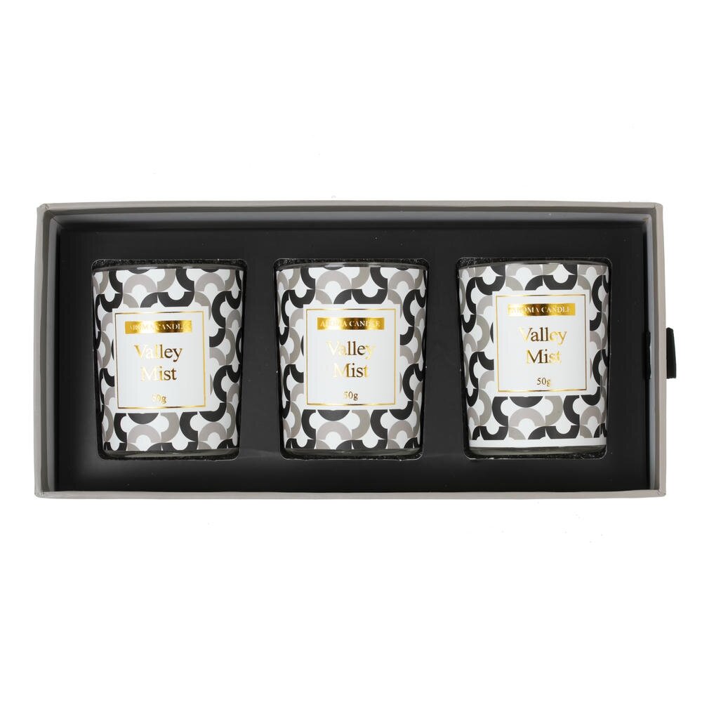 Набор из 3-х свечей ароматических, D 4.5 см, L20,5 W10 H5,5 см
