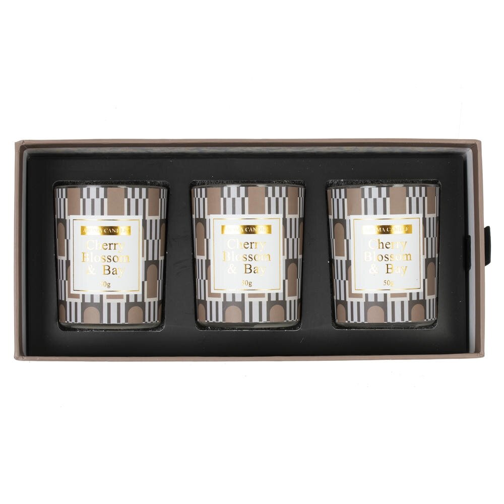Набор из 3-х свечей ароматических, D 4.5 см, L21 W10 H5,5 см