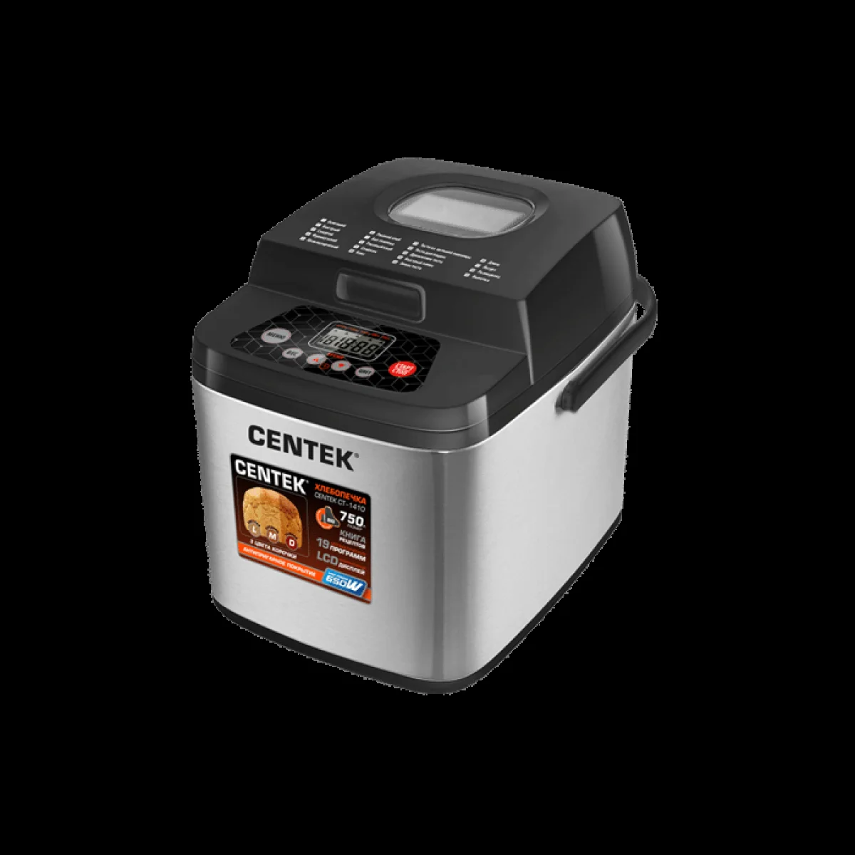 Хлебопечка Centek CT-1410 BLACK