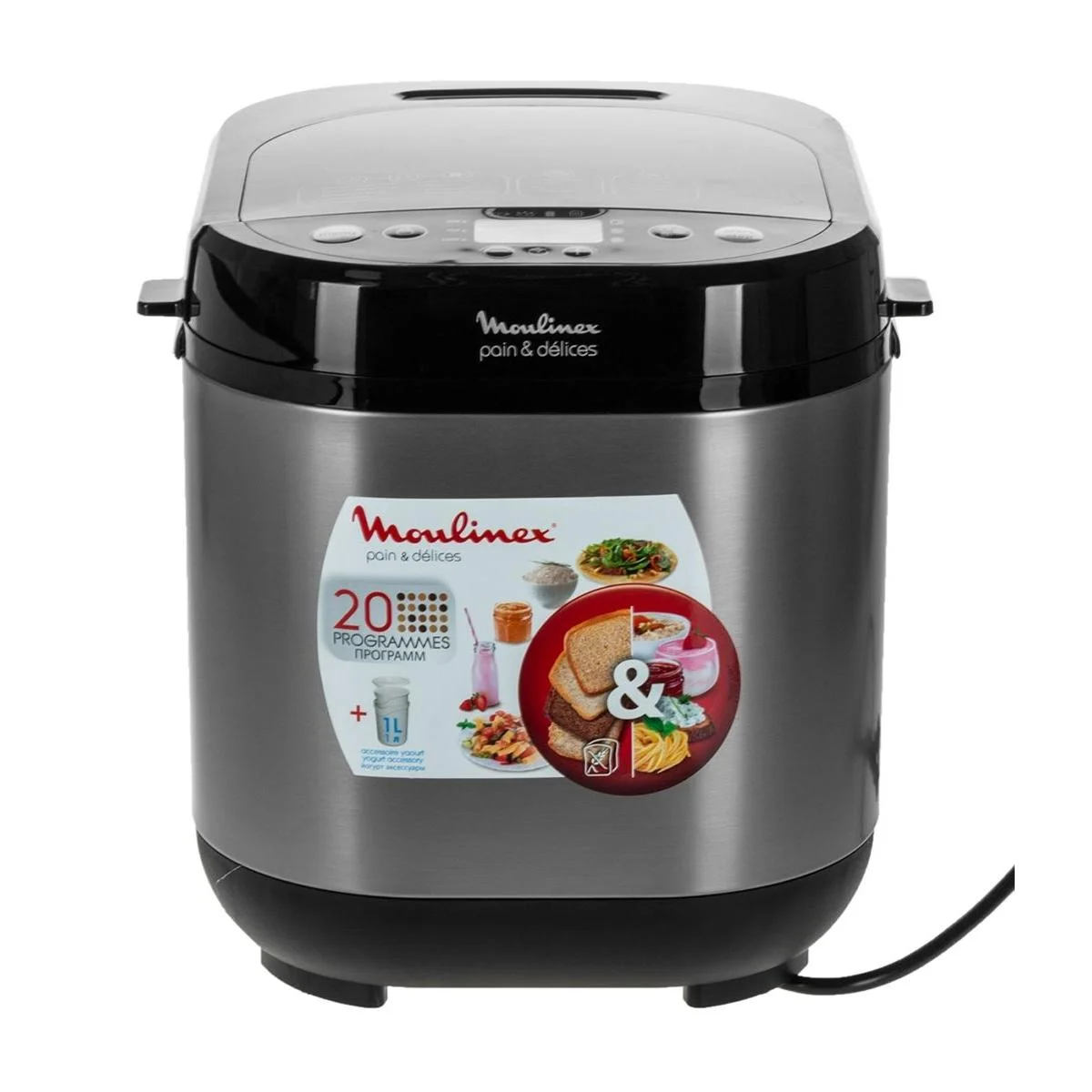 Хлебопечка Moulinex Pain & Delices OW240E30, черный/серый