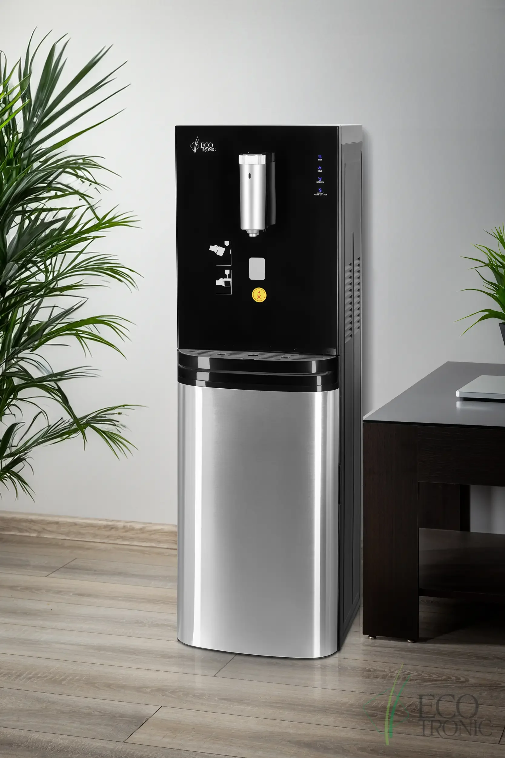 Кулер для воды Ecotronic T10-U4LE UV black-SS (ETK13446)