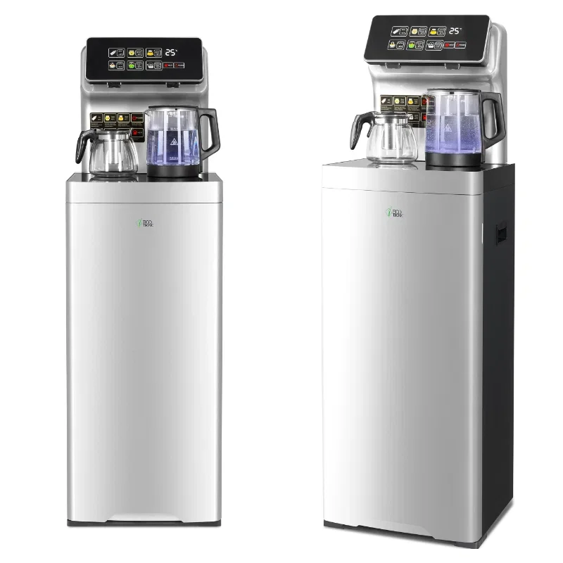 Кулер для воды Ecotronic TB15-LER silver с чайным столиком, напольный (ETK12594)