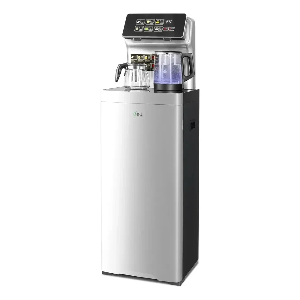 Кулер для воды Ecotronic TB15-LNR silver, с чайным столиком, напольный (ETK12597)