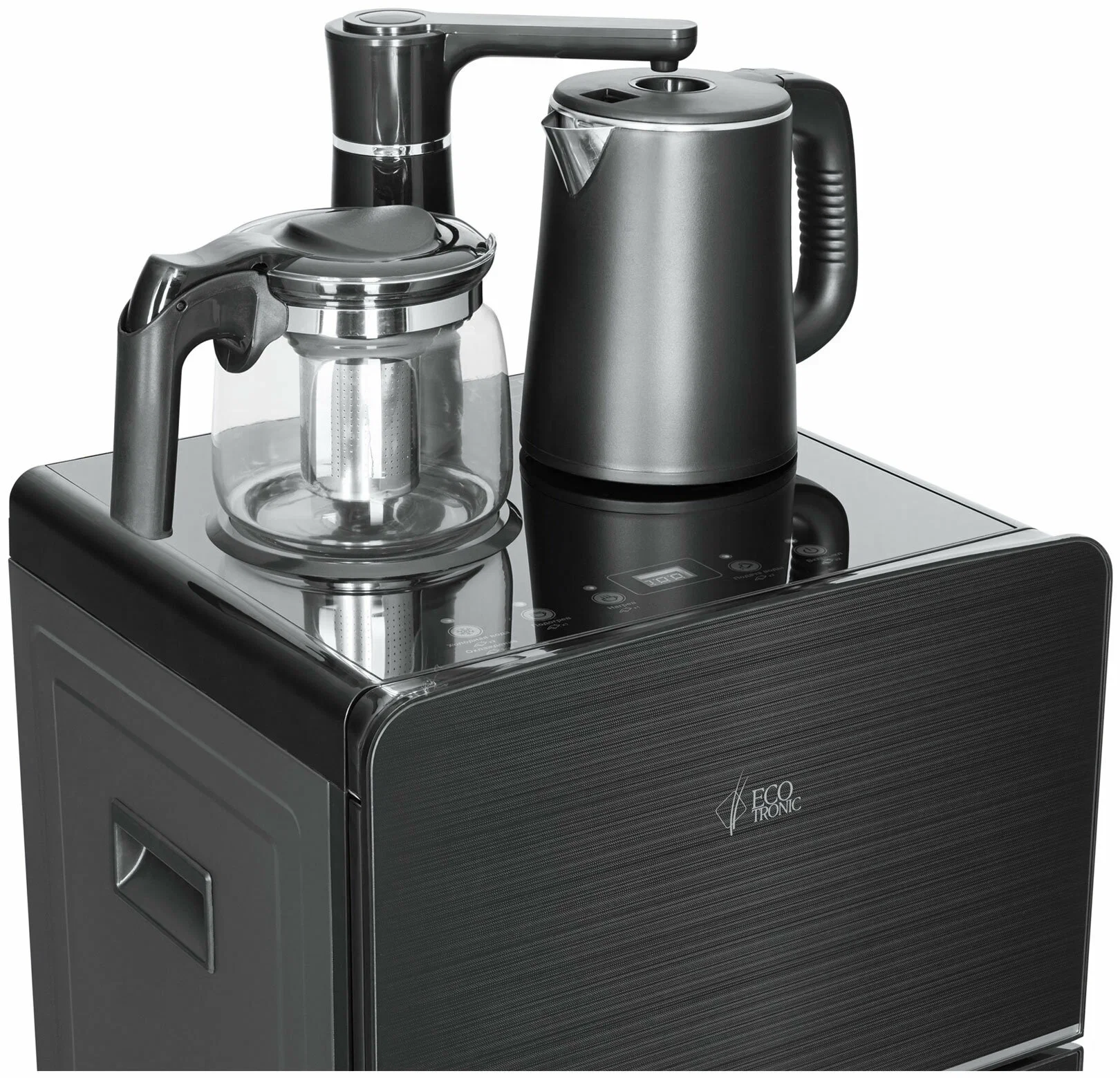 Кулер для воды Ecotronic TB18-LE black, с чайным столиком (ETK12624)
