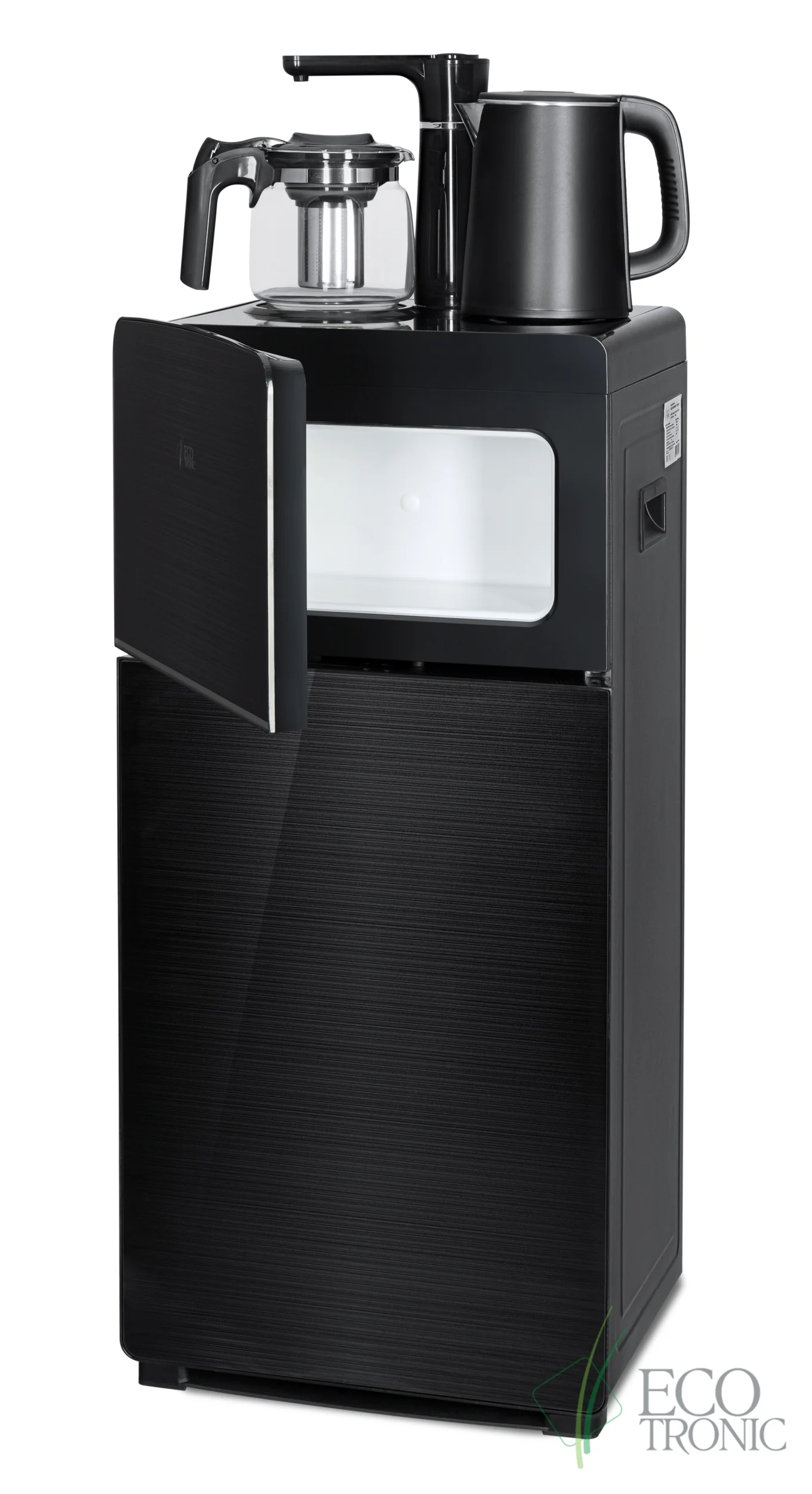 Кулер для воды Ecotronic TB18-LE black, с чайным столиком (ETK12624)