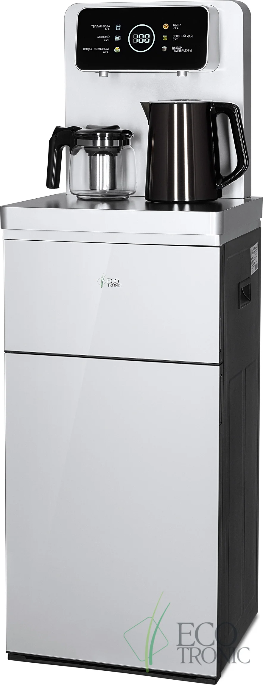 Кулер для воды Ecotronic TB19-LNR Arctic Grey, с чайным столиком, напольный (ETK12625)