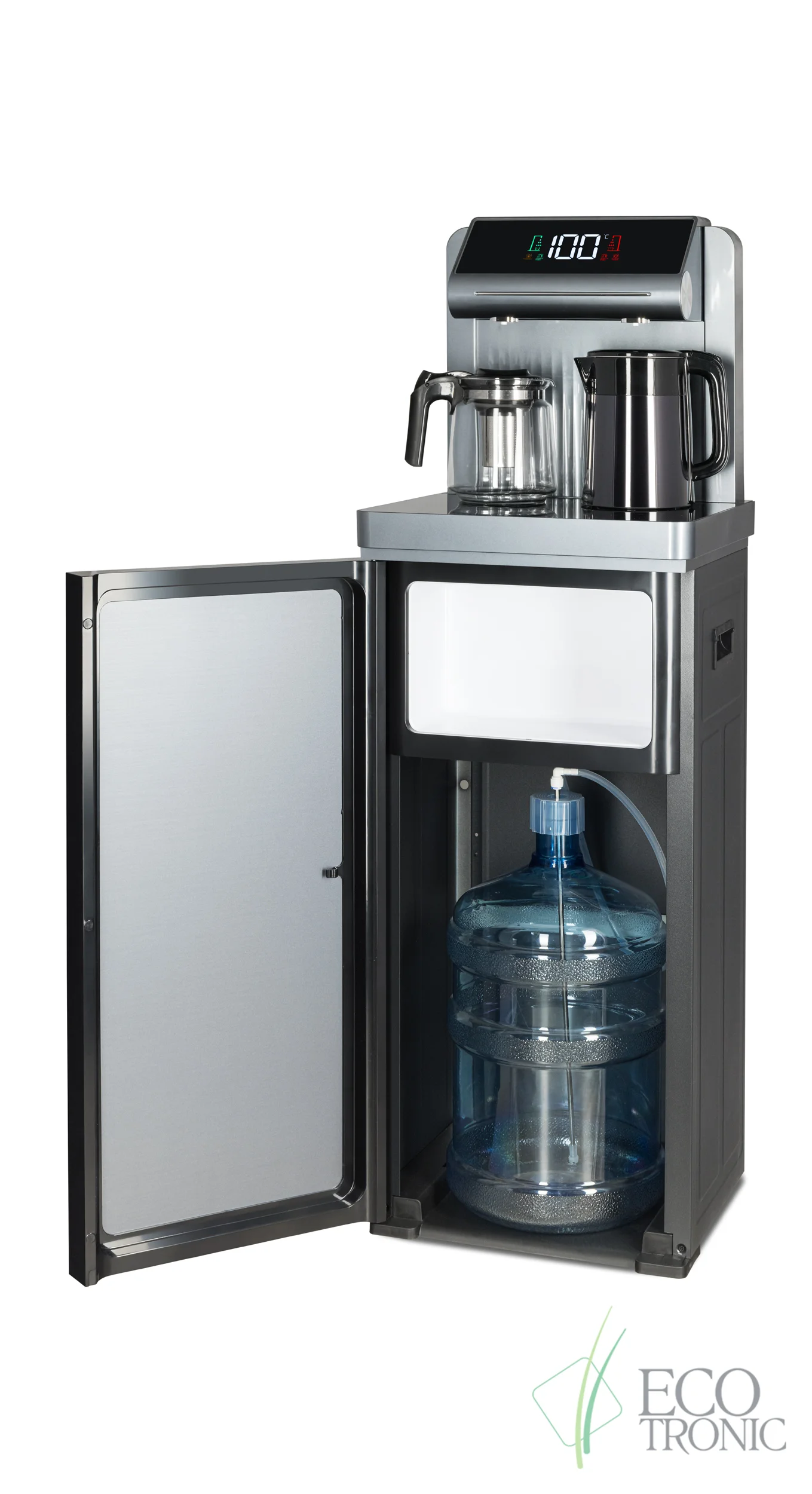 Кулер для воды Ecotronic TB24-LNR grey, с чайным столиком (ETK12617)