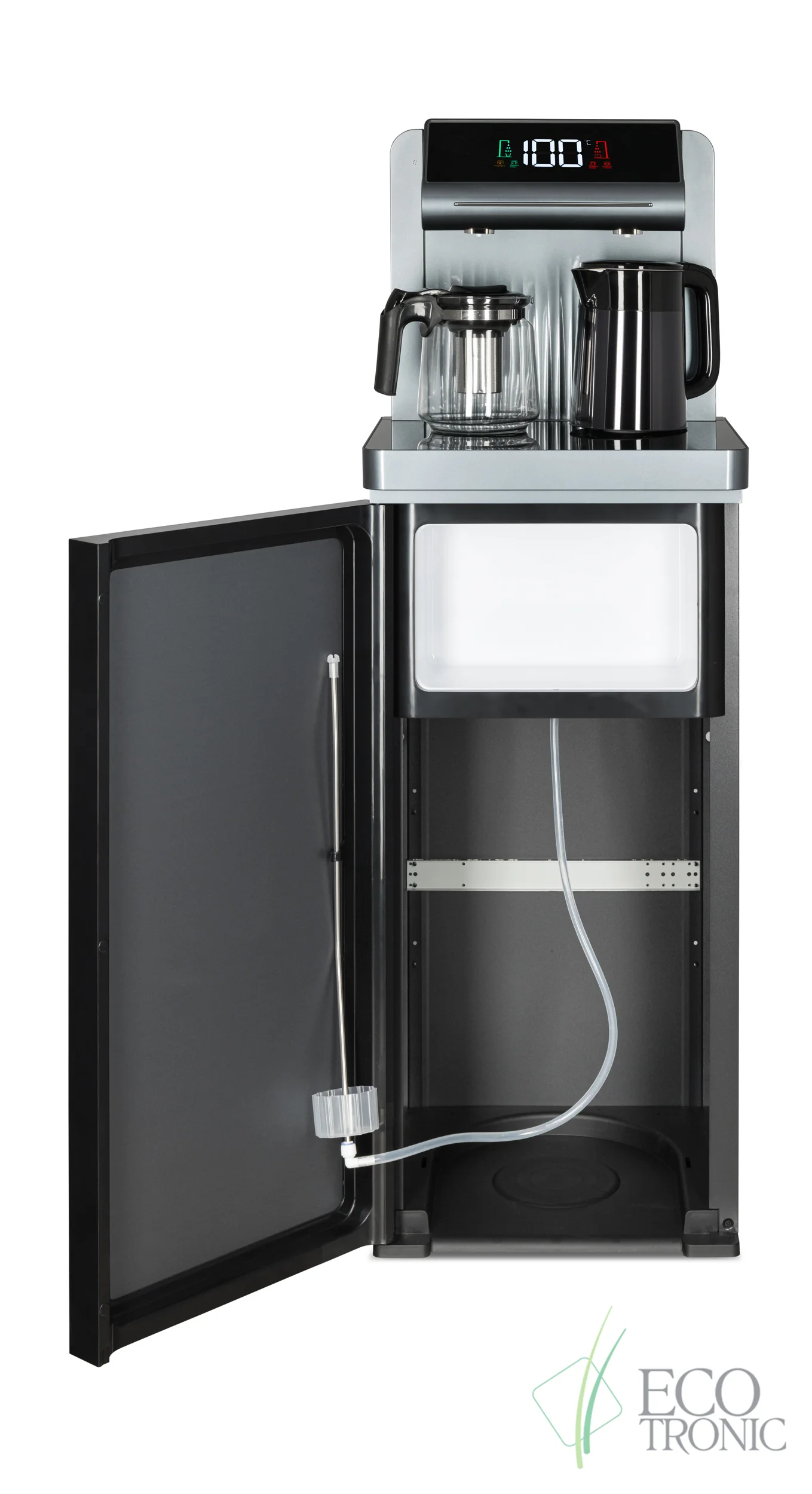 Кулер для воды Ecotronic TB24-LNR grey, с чайным столиком (ETK12617)