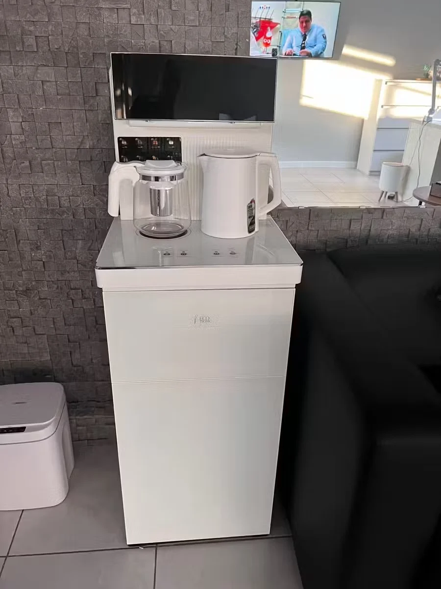 Кулер для воды Ecotronic TB25-LNR white, с чайным столиком, напольный (ETK12620)