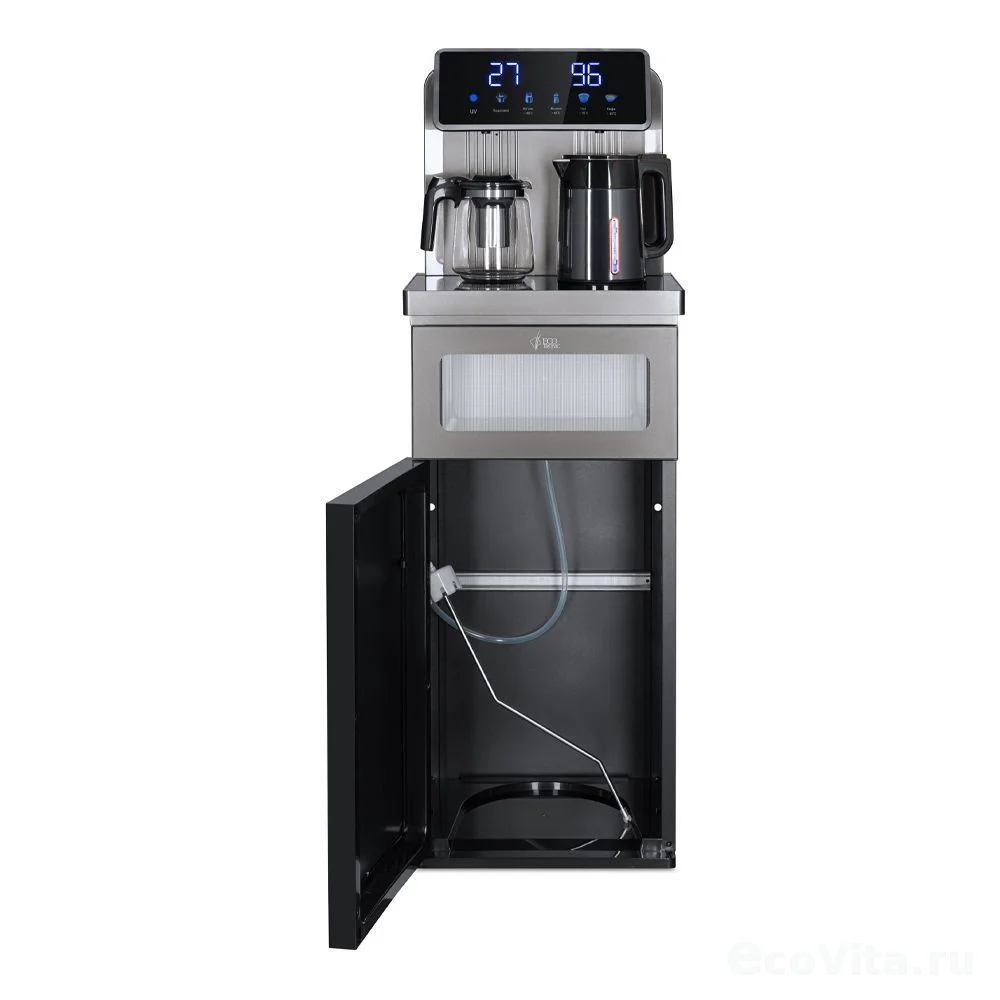 Кулер для воды Ecotronic TB30-LNR UV dark grey, с чайным столиком, напольный (ETK12695)